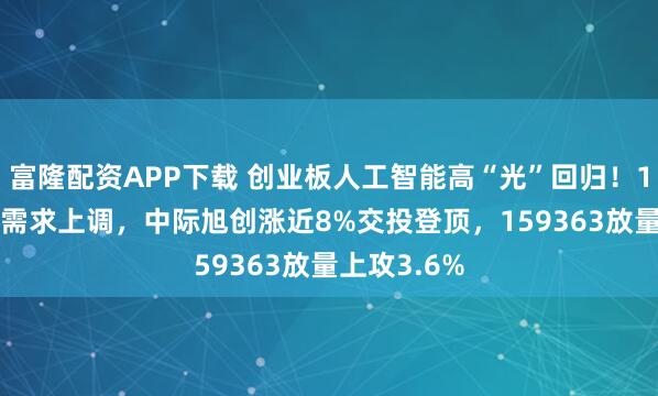 富隆配资APP下载 创业板人工智能高“光”回归!1.6T光模块需求上调,中际旭创涨近8%交投登顶,159363放量上攻3.6%