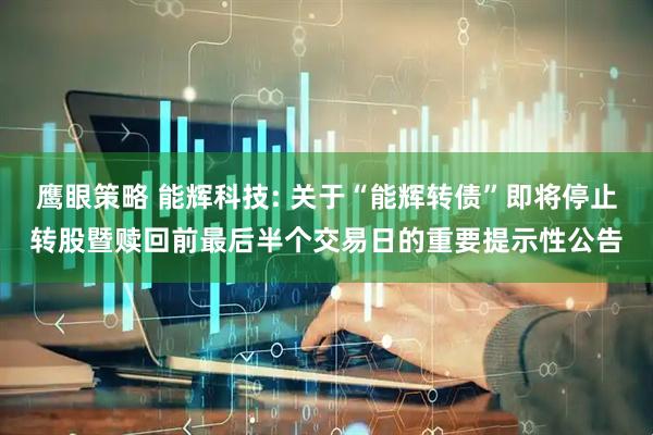 鹰眼策略 能辉科技: 关于“能辉转债”即将停止转股暨赎回前最后半个交易日的重要提示性公告